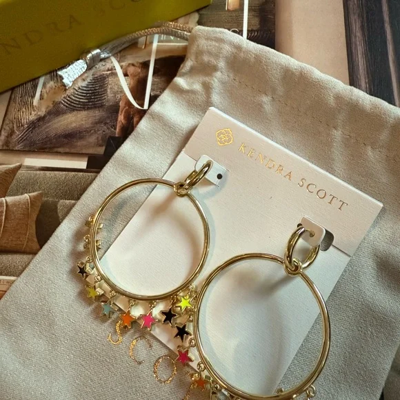 Kendra Scott Sloane Star Multicolor Hoop Earrings